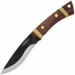 Condor Large Huron Knife mit 1095HC Stahl, Walnussholzgriff und Lederscheide