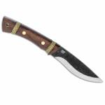 Condor Large Huron Knife mit 1095HC Stahl, Walnussholzgriff und Lederscheide