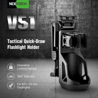Nextorch V51 Tactical Quick-Draw Holster Taschenlampenhalter mit Grtelclip