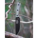 ESEE Model 6 Messer mit 1095HC Klinge, grüner Micarta-Griff, schwarze Lederscheide