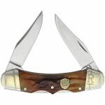 Rough Ryder Double Lock Brown Stag Bone, Taschenmesser...