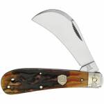 Rough Ryder Hawkbill Brown Stag Bone, Taschenmesser mit...