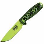 ESEE Model 4 3D, Messer mit 1095HC Klinge, grüner G10 Griff, Scheide + Clip