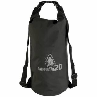 Pathfinder Dry Bag wasserdichter Tagesrucksack mit 20 Liter Volumen, schwarz