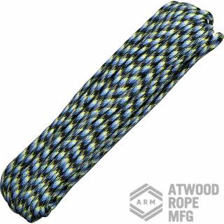 Atwood Rope MFG - Paracord-Schnur in Blue Snake mit 7-Kern, 4 mm, 30,48 m
