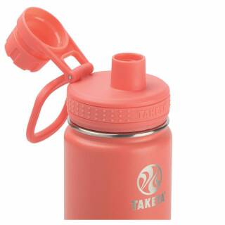 Takeya Actives Trinkflasche aus 18/8 Edelstahl, vakuum-isoliert, 700ml, coral