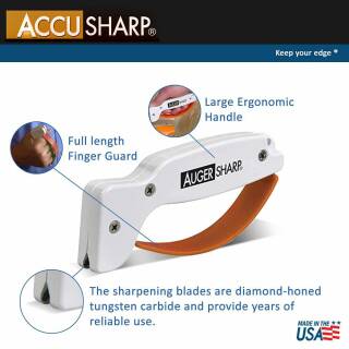 AccuSharp007C Werkzeugschrfer mit Wolframcarbid Schrfbltter, wei/orange
