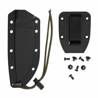 ESEE Model 4, Messer mit rostfreier S35V Klinge, grnen Griff, Scheide + Clip