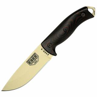 ESEE Model 5 3D, Messer mit 1095HC Klinge, schwarzer G10 Griff, Scheide + Clip