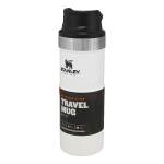 Stanley Classic Trigger-Action Travel Mug, 470 ml, 18/8 Edelstahl, Polar White