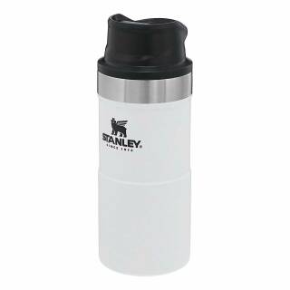 Stanley Trigger-Action Travel Mug, 18/8 Edelstahl, 12oz (350 ml), polar white