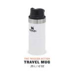 Stanley Trigger-Action Travel Mug, 18/8 Edelstahl, 12oz (350 ml), polar white