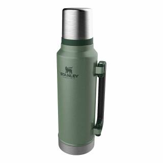 Stanley Classic Legendary Vakuum Flasche 1,4 L, 18/8 Edelstahl, Hammerschlaggrün