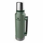 Stanley Classic Legendary Vakuum Flasche 1,4 L, 18/8 Edelstahl, Hammerschlaggrün