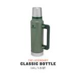 Stanley Classic Vakuum Flasche 1400 ml, 18/8 Edelstahl, Hammerschlag-grün