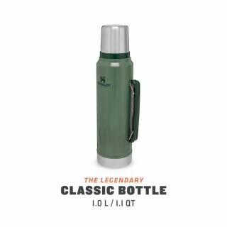 Stanley Classic Vakuum Flasche 1000 ml, 18/8 Edelstahl, Hammertone Grün