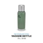 Stanley Adventure Vakuum Trinkflasche, 739 ml, 18/8 Edelstahl, Hammerschlag grün