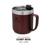 Stanley Classic Legendary Camp Mug Thermobecher mit Tritan-Deckel, 0,35L, Wine