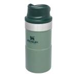 Stanley Trigger-Action Travel Mug, 250 ml, 18/8 Edelstahl, Hammerschlag grün