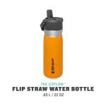 Stanley Classic Iceflow Flip Straw Trinkflasche, 0,65L, 18/8 Edelstahl, orange