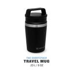 Stanley Shortstack Travel Mug mit Griff, 18/8 Edelstahl, 236 ml, mattschwarz