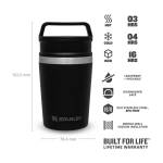 Stanley Shortstack Travel Mug mit Griff, 18/8 Edelstahl, 236 ml, matt schwarz