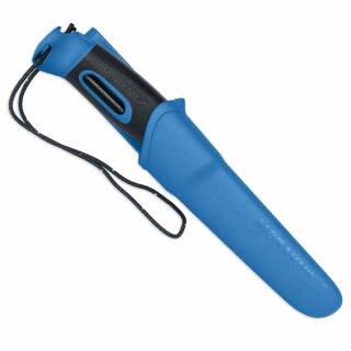 Morakniv Companion Spark in blau mit Edelstahlklinge, Feuerstarter, Paracord