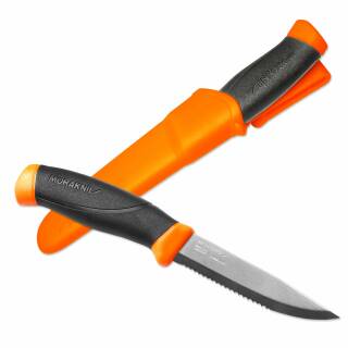 Morakniv Companion F, Serrated, orange/schwarz, rostfreier Stahl, M-11829