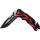 MTech Rettungsmesser mit Firefighter Logo, A/O Edelstahlklinge und Alugriffschalen