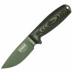 ESEE Model 3 3D, 1095HC Klinge in OD green, G10 Griff, PVC-Scheide + Clip