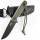 Schnitzel TRI Messer mit FullTang Klinge, G-10 Griff in olive, Kydexscheide