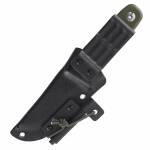 Schnitzel DU, Messer mit G-10 Griff in olive, Kydexscheide und Feuerstarter