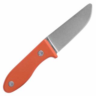 Schnitzel UNU, Kinder-Messer mit G-10 Griff in orange und Kydex-Gürtelscheide