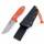 Schnitzel UNU, Kinder-Messer mit G-10 Griff in orange und Kydex-Gürtelscheide