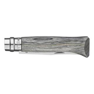 Opinel No 8 Taschenmesser, 8,5 cm Klinge mit grauen Birkenholzgriff, Geschenkbox