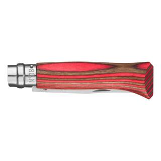 Opinel No 8 Taschenmesser, 8,5 cm Klinge mit roten Birkenholzgriff, Geschenkbox
