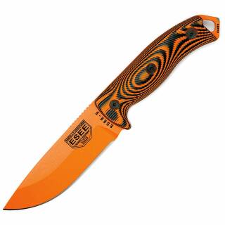 ESEE Model 5 3D mit 1095HC Klinge in orange, G10 Griff, Scheide + Clip