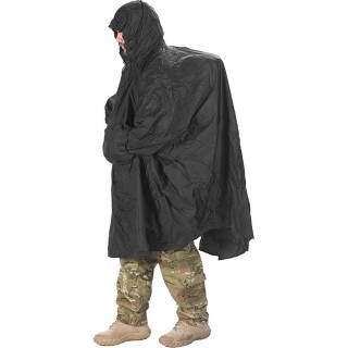 Snugpak Enhanced Patrol Poncho zum Rucksack-Wandern, Angeln, etc., schwarz