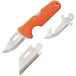 Cold Steel Click-N-Cut Messer mit 3 Wechselklingen, ABS Griff, orange