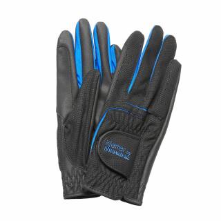 Kieffer Sport-/Arbeitshandschuhe Mannheim aus Synthetik Leder, schwarz/blau