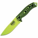 ESEE Model 5 3D, Messer mit 1095HC Klinge in grün, G10 Griff, Scheide + Clip
