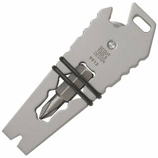 CRKT Pry Cutter Keychain Tool mit 5 Werkzeugen, aus rostfreiem Edelstahl