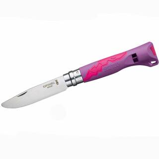 Opinel Outdoor Junior - Kindermesser mit 7,5 cm Klinge aus Sandvikstahl, fuchsia