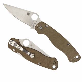 Spyderco PARA MILITARY 2 mit CMP Klinge, kastanienbrauner Micarta Griff