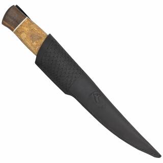 Condor Angler Messer mit 420HC Klinge, Walsnuss- und Korkgriff, Lederscheide