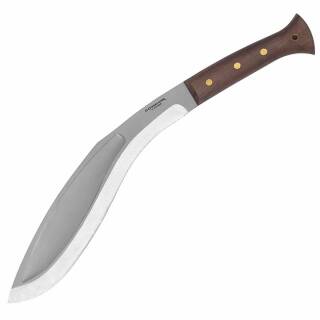 Condor King Kukri Machete mit Full Tang Klinge, Walnussgriff und Lederscheide