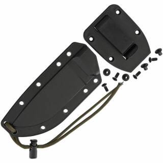 ESEE Model 4 3D, Messer mit 1095HC Klinge, schwarzer G10 Griff, Scheide + Clip
