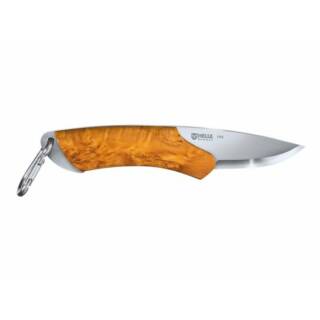 Helle Jagd-/Outdoormesser FIRE, Modell 190, Dreilagenstahl, Lederscheide