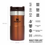 Stanley Classic Neverleak Travel Mug, 250 ml, 18/8 Edelstahl, ahorn