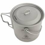 Pathfinder Titanium Bush Pot - Campingtopf aus Titanium mit Deckel, 1100 ml